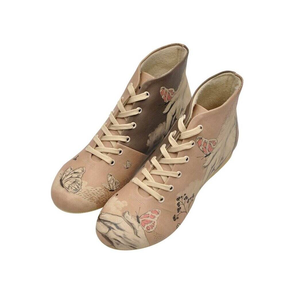 ladies beige leather ankle boots
