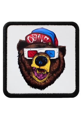 Dogo - Unisex Çok Renkli Değiştirilebilir Şapka Sticker - D Bear Tasarım