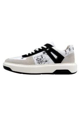 Dogo - Erkek Vegan Deri Beyaz Sneakers - Lost Dream Tasarım