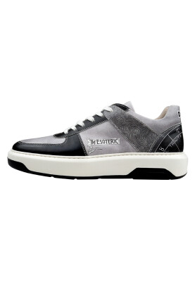 Dogo - Erkek Vegan Deri Gri Sneakers - Esoteric Tasarım