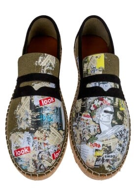 Erkek Vegan Yeşil Espadril - Apollo Tasarım - Thumbnail (1)