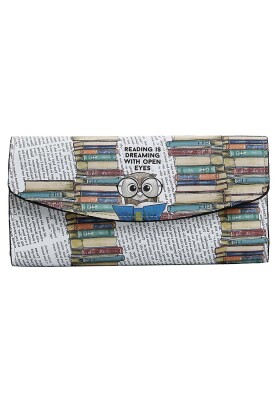Dogo - Femme Beige Portefeuille - The Wise Owl Motif