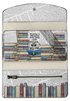 Femme Beige Portefeuille - The Wise Owl Motif - Thumbnail (1)