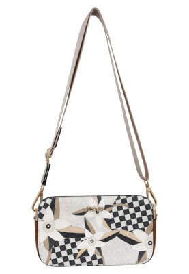 Dogo - Femme Cuir Vegan Brun Sac à Main - Bloom and Grow Motif