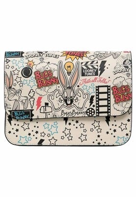 Dogo - Femme Cuir Vegan Crème Sac à main - Warner Bros What's Up Doc? Bugs Bunny Motif