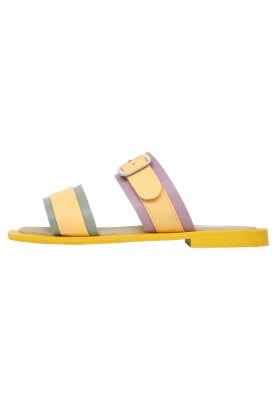 Dogo - Femme Cuir Vegan Jaune Sandales - Jaune Sunny Motif