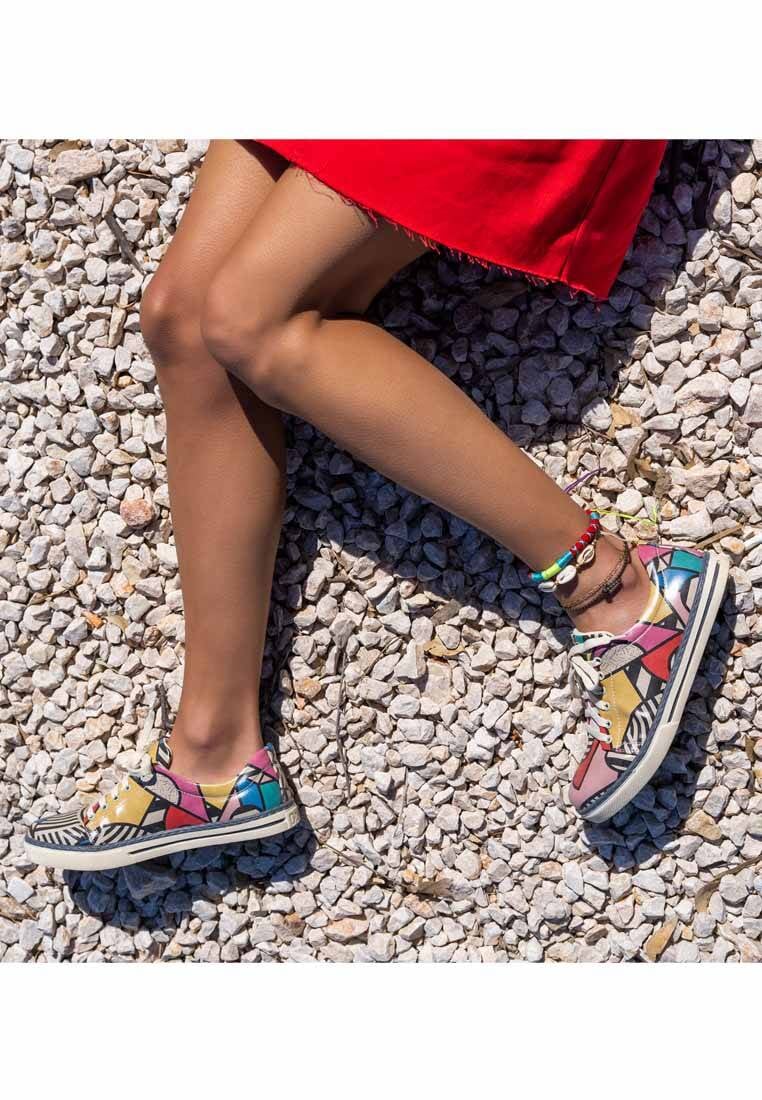 Femme En Cuir PU Baskets , Multicolore Décontracté Léger Chaussures Plates  Avec À Lacets & Spray Peinture Design , Adapté Pour Jeunesse Dans Quatre, Mode en ligne