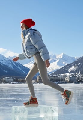 Femme Cuir Vegan Multicolore Bottes - Paperanimals Motif - Thumbnail (1)