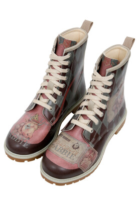 Dogo - Femme Cuir Vegan Multicolore Bottes Longues - Abbie Motif