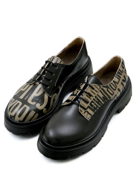 Dogo - Femme Cuir Vegan Noir Baskets - Expression Motif