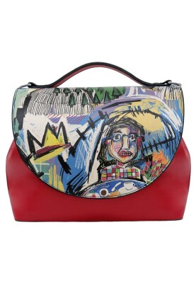 Dogo - Femme Cuir Vegan Noir Sac à Main - Live and Save Motif