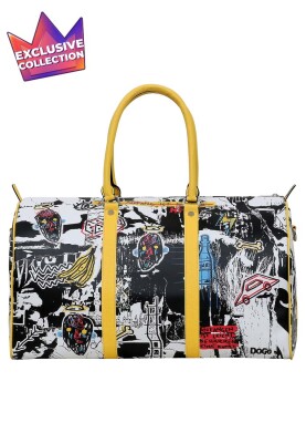 Dogo - Femme Cuir Vegan Multicolore Sac de Voyage - Achso Motif