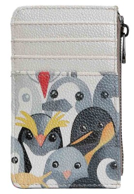 Femme Gris Portefeuille - Penguins Motif - Thumbnail (1)