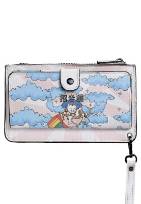 Dogo - Femme Multicolore Portefeuille - The Lucky Cat Motif