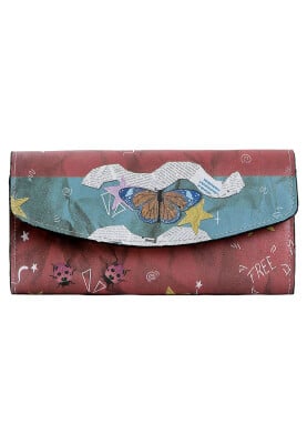 Dogo - Femme Multicolore Portefeuille - Paper Animals Motif