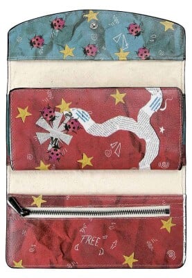Femme Multicolore Portefeuille - Paper Animals Motif - Thumbnail (1)