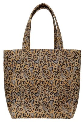 Femme Vegan Crème Léopard Large Tote Bag - Warner Bros Looney Tunes Leopard Bugs Bunny Motif - Thumbnail (1)