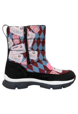 Femme Vegan Multicolore Bottes de Neige - Abbie Motif - Thumbnail (1)