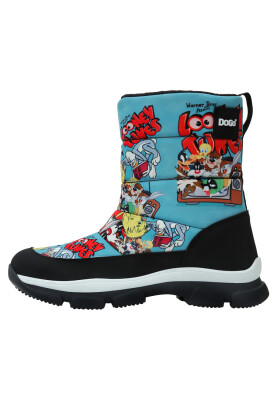 Femme Vegan Multicolore Bottes de Neige - Warner Bros Looney Tunes The Toon Parade Motif - Thumbnail (1)