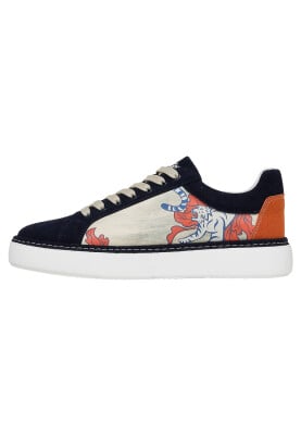 Dogo - Homme Cuir Vegan Beige Baskets - Hear Me Roar Motif