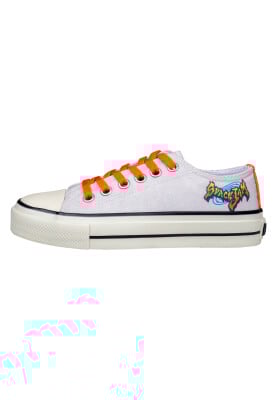 Dogo - Kadın Vegan Beyaz Sneakers - Looney Tunes Bugs Bunny Space Jam Tasarım