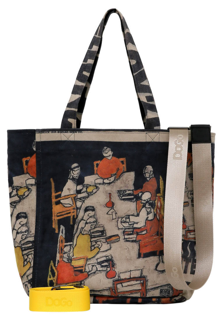 Women Vegan Navy Large Tote Bag - Ladies Design - DOGO Store