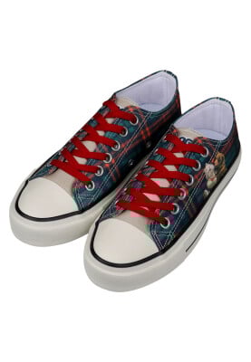 Kadın Vegan Çok Renkli Sneakers - Teddy Bear Tasarım - Thumbnail (1)