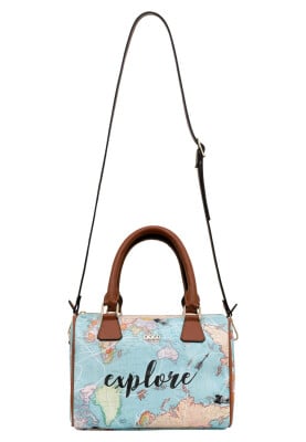 Kadın Vegan Deri Mavi El Çantası - Explore Tasarım - Thumbnail (1)