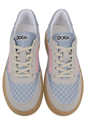 Kadın Vegan Deri Mavi Sneakers - Break the Silence Tasarım - Thumbnail (1)