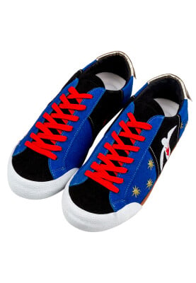 Dogo - Kadın Vegan Deri Mavi Sneakers - Matisse Tasarım
