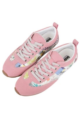 Kadın Vegan Deri Pembe Sneakers - Minimal Crisis Tasarım - Thumbnail (1)