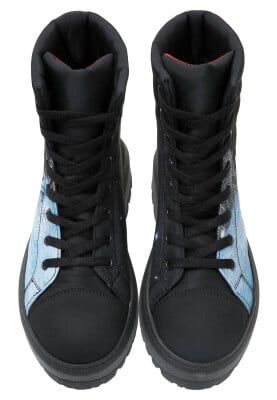 Kadın Vegan Siyah Uzun Bot - Paws on Taksim Tasarım - Thumbnail (1)