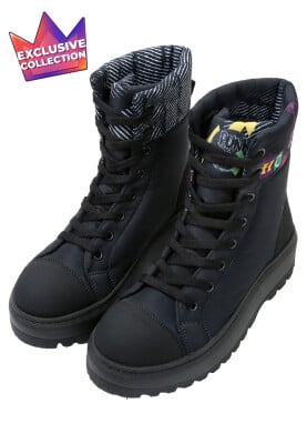 Dogo - Kadın Vegan Siyah Uzun Bot - The Night is Still Young Tasarım