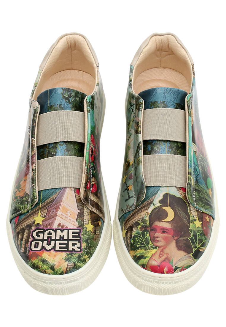kløft at retfærdiggøre impressionisme Men Vegan Leather Green Slip On Sneakers - Game Over Princess Design | DOGO  Store