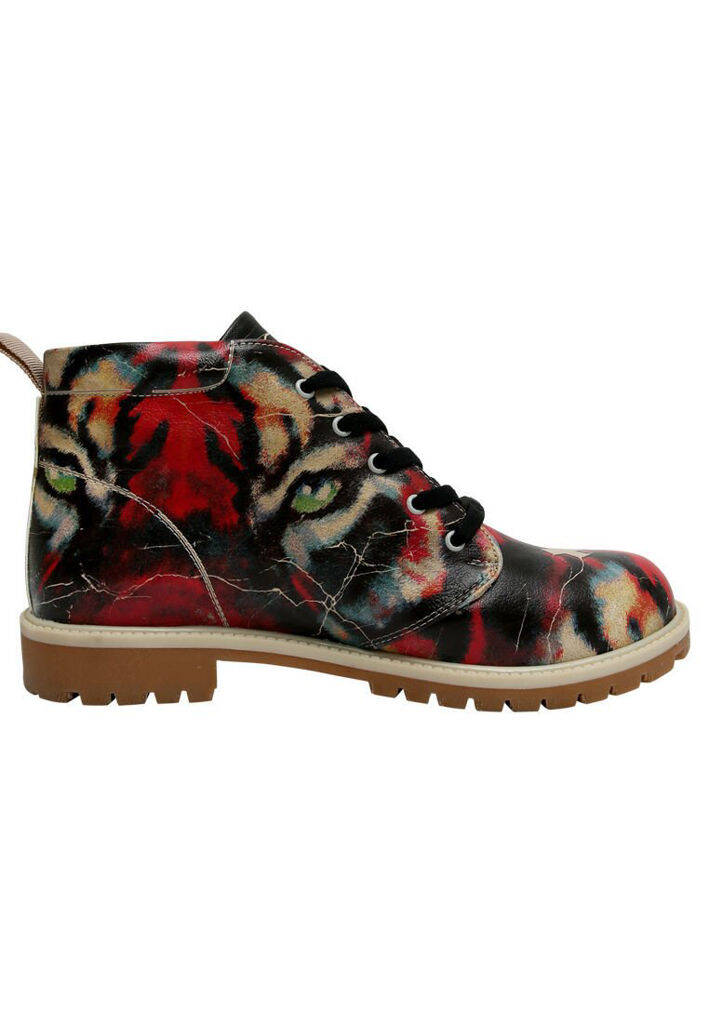 Buy Red Black Ombre Women's Boots, Gradient Dip Tie Dye Vegan Canvas Lace  up Shoes Print Army Ankle Combat Winter Casual Custom Gift Online in India  - Etsy