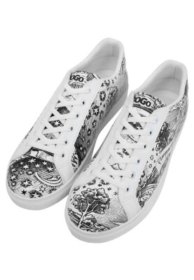 Dogo - Men Vegan Leather White Sneakers - Flammarion Design