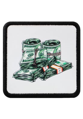 Dogo - Unisex Multicolor Removable Hat Patch- Dollar Design