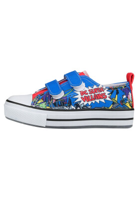 Dogo - Unisex Kids Vegan Velcro Blue Sneakers - Warner Bros Dc Villains Design