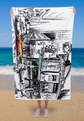 Damier Stripes Beach Towel S00 - Men - Accessories