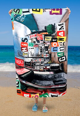 Dogo - Unisex Multicolor Dogo Mare Beach Towel - NotGangnam Design