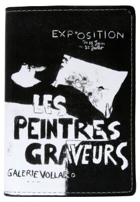 Unisex Vegan Black Passport Cover - Les Peintres Design - Thumbnail (1)