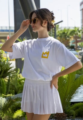 Dogo - Unisex Vegan Blanc T-Shirt - No More Drama Motif
