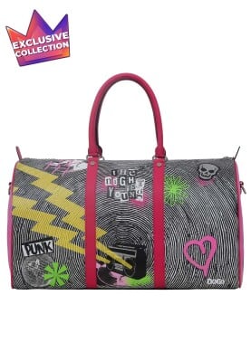 Dogo - Unisex Vegan Deri Çok Renkli Seyahat Çantası - Night Is Young Tasarım