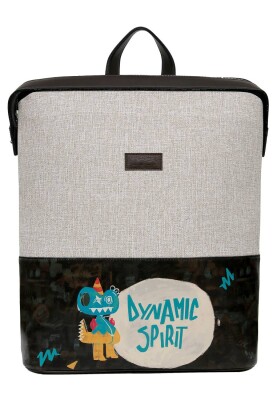 Dogo - Unisex Vegan Gri Sırt Çantası - Dynamic Spirit Tasarım