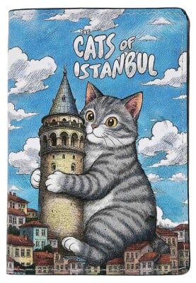 Unisex Vegan Mavi Pasaportluk - Galata Cat Tasarım - Thumbnail (1)