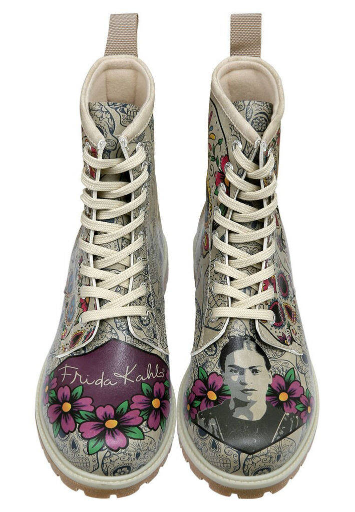 Women Vegan Leather Long Remembrance Of Frida Kahlo Design | DOGO