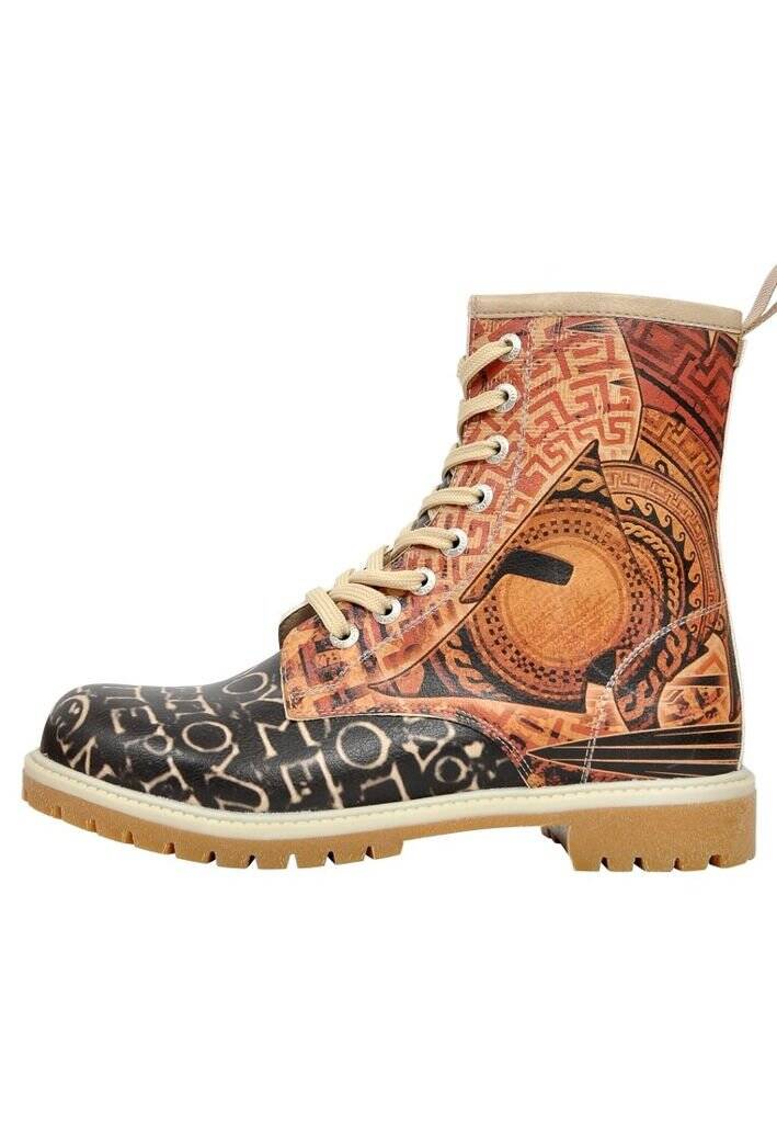 Women Vegan Leather Black Long Boots - Gladiators Design | DOGO Store