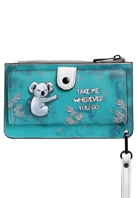 Dogo - Women Green Wallet - Koala Hug Design
