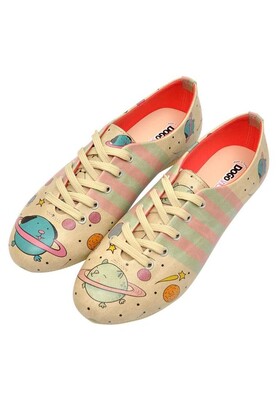 Women Vegan Leather Multicolor Sneakers - Animal Planets Design | DOGO Store