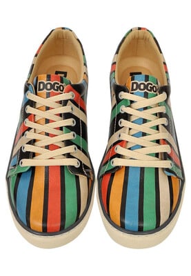 Women Vegan Leather Multicolor Sneakers - Sticks Design | DOGO Store